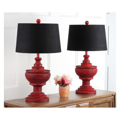 Chinese Red Urn Lamp (Set of 2) - Safavieh