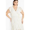 CITY CHIC | Women's Plus Size  Midi Frill Dee Dress - ivory - 24W - 4 of 4