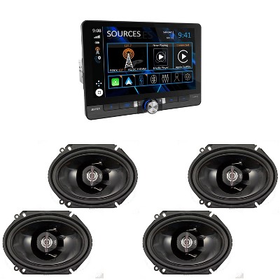 Jensen CAR813 8" Touch Screen Multimedia Receiver with 2 JVC Speakers