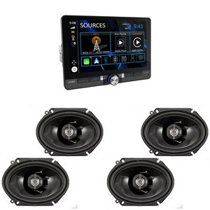 Jensen CAR813 8" Touch Screen Multimedia Receiver with 2 JVC Speakers - 1 of 3