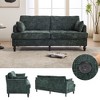 Okak Modern Chenille 2-Seater Loveseat Sofa with 2 Pillows & Sturdy Soild Wood Feets,Upholstered Armchair Sofa Couch for Living Room - 4 of 4