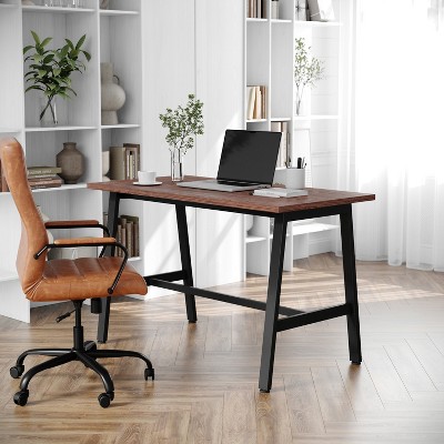 Flash Furniture Redmond Commercial 48x24 Conference Table with 1" Thick Double Sided Laminate Table Top with PVC Edging and Heavy Duty A-Frame Steel Base