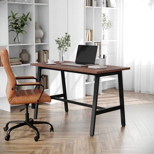 Flash Furniture Redmond Commercial 48x24 Conference Table with 1" Thick Double Sided Laminate Table Top with PVC Edging and Heavy Duty A-Frame Steel Base - 1 of 4