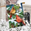Briarwood Lane Snowy Cardinals Winter House Flag Pines Cones 28" - image 3 of 3