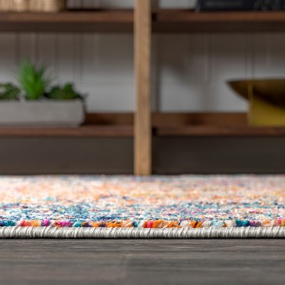 Bohemian Multicolor Synthetic 8' x 10' Reversible Area Rug