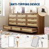 GustoWave 12 Drawer Dresser for Bedroom, Modern Farmhouse Rattan Chest of Drawers, Wood Dresser for Closet, Living Room, Entryway, and Hallway - 4 of 4