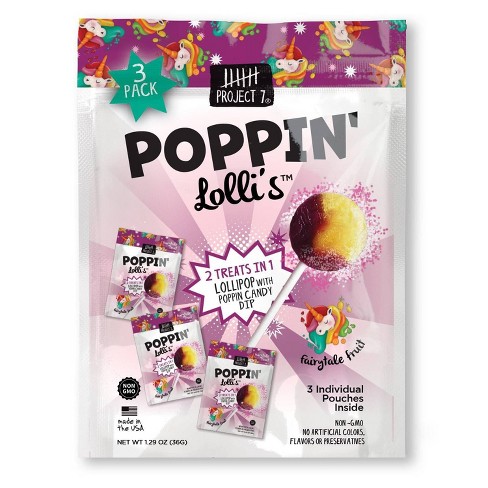 Project 7 Poppin Lolli S With Popping Candy Dip 3 Pack Target