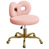 Swivel Vanity Chair with Wheels,Makeup Chair,Height Adjustable with Upholstered Desk Chair for Makeup Room and Bedroom - 2 of 4
