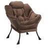 VYNXARIA Living Room Chairs Modern Cotton Fabric Lazy Chair,Single Steel Frame Leisure Sofa Chair with Armrests and A Side Pocket,Brown - 4 of 4