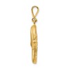 Black Bow Jewelry 14k Yellow Gold Large Pisces the Fish Zodiac Pendant - 2 of 4
