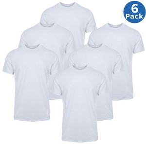 Galaxy M&T Men's Premium Heavyweight Crew Neck Short Sleeve Tee-6 Pack - 1 of 3