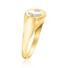 Ross-Simons 0.10 ct. t.w. Lab-Grown Diamond Moon and Star Signet Ring in 18kt Gold Over Sterling - 3 of 4