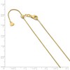 Black Bow Jewelry 1.1mm 14k Yellow Gold Adjustable Solid Round Cable Chain Necklace - 2 of 4