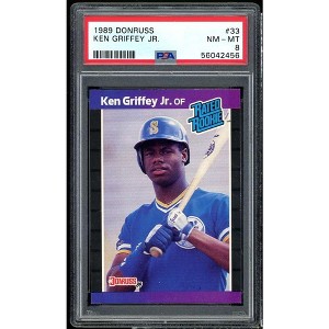 Ken Griffey Jr. Rookie Card 1989 Donruss #33 PSA 8 - 1 of 2