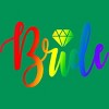 Adult Design By Humans Bride Pride Rainbow Wedding By Anhanva T-Shirt - 2 of 2