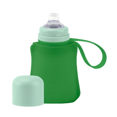 Image of Sprout Ware Sip & Straw Pocket made from Silicone and Plants - 8oz - Green