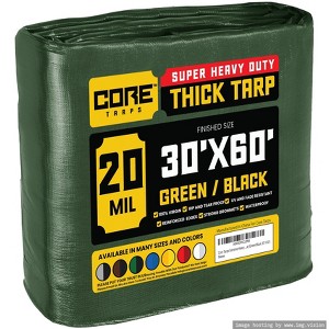 Core Tarps Heavy Duty 20 Mil Tarp Cover, UV Resistant, Rip Proof for Roof, Camping, Patio, Pool, Boat - 1 of 4