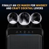 Newair Countertop Whiskey Ice Ball Maker, 32 Ice Spheres in 24 Hours, Clear Ice Machine in Black Stainless Steel, Round Ice for Whiskey and Cocktails - 2 of 4