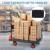 Heavy Duty Hand Moving Cart, 1000 LBS Capacity Folding Platform Cart with Wheels, Foldable Dolly Cart with Basket for Warehouse & Luggage - 4 of 4