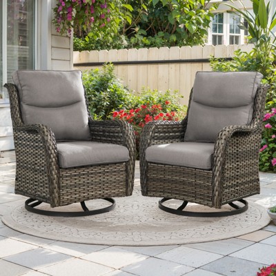 Outdoor Patio Swivel Chair Swivel Rocker Patio Chairs with 5 Inch Cushion