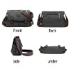 Vintage Canvas Messenger Bag Large Book Laptop Shoulder Bag New (Black, X-Large) - 4 of 4