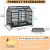 Heavy Duty Dog Crate - Steel Escape-Proof Kennel with Divider & Wheels, Double Door Pet Cage for Large/Medium Dogs - 3 of 4