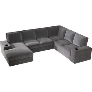 AMERLIFE Sectional Sofa with USB Ports& Storage - 1 of 4