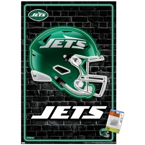 Trends International NFL New York Jets - Neon Helmet 24 Unframed Wall Poster Prints - 1 of 4