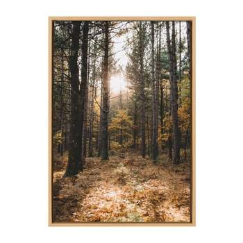 23" x 33" Sylvie a Walk in The Woods Framed Canvas by Patricia Hasz Natural - Kate & Laurel All Things Decor
