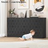 63'' Wooden Dresser for Bedroom with USB Power Outlet, Modern Large Chest of Drawers, Storage Organizer for Living Room, Closet, Hallway, or Office - 4 of 4