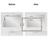 Amanti Art Mirror Makeover Bathroom Mirror Frame Border Kit - Fully Assembled Peel and Stick Frame - Mirror NOT Included - Dove Greywash Narrow Trim - 3 of 4