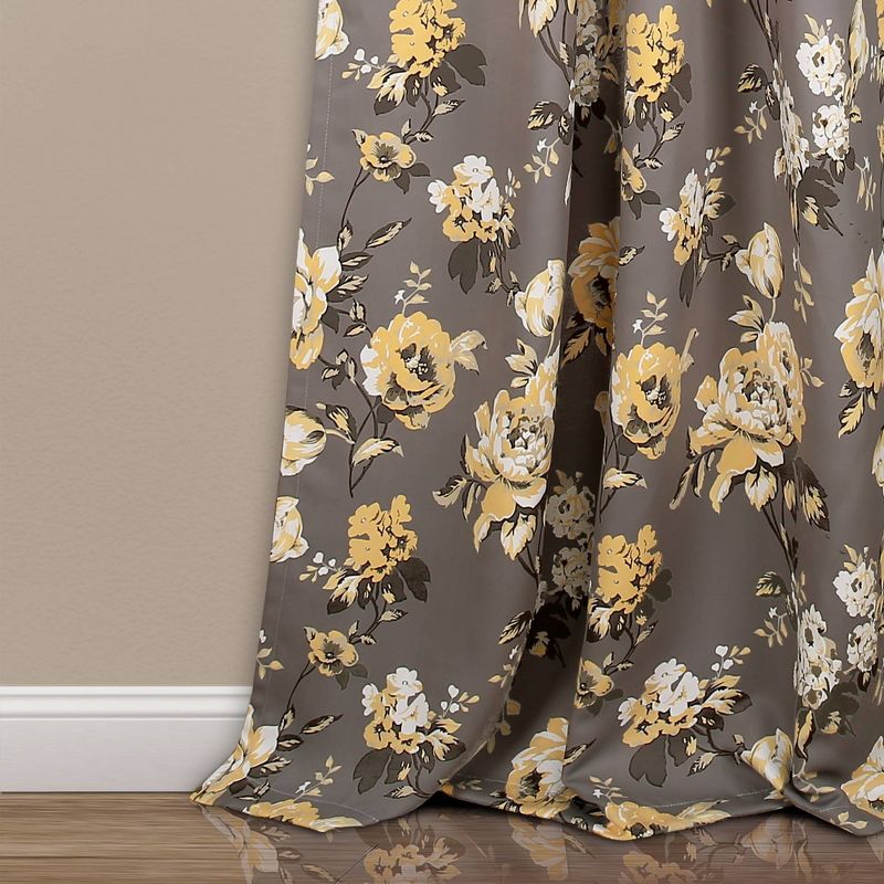 Set of 2 Tania Floral Light Filtering Window Curtain Panels - Lush Décor, 4 of 10