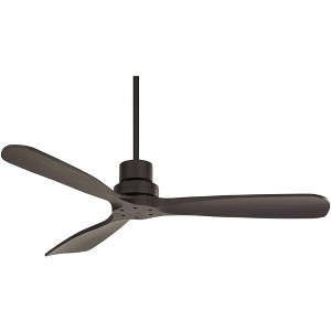 52" Casa Vieja Delta-Wing DC Modern Industrial 3 Blade Indoor Outdoor Ceiling Fan with Remote Control Matte Black Damp Rated for Patio Exterior House - 1 of 4