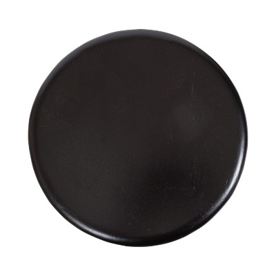 Tirollo Black Solid Mango Wood Round Accent Table