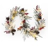 6 Ft Pre-Lit Christmas Garland, 8 Lighting Modes Xmas Real Touch Garland with 20 Lights, Artificial Xmas Green Garland with Snow Frost - 2 of 4