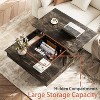 WOWLIVE Lift Top Coffee Table with Hidden Storage & LED light Strip, CT017 - 4 of 4