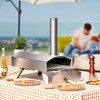 Costway Wood Pellet Pizza Oven Pizza Maker Portable Outdoor Pizza Stone w/ Foldable Leg - 2 of 4