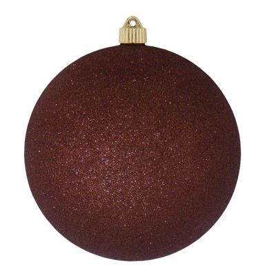 Christmas by Krebs Brown Shatterproof Glitter Christmas Ball Ornament 8" (200mm)