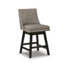 Signature Design by Ashley Tallenger Upholstered Swivel Counter Height Barstool, Set of 2, Light Gray - 4 of 4