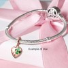 Heart Lucky Clover Charm European Bead Rose Gold Plated Sterling Silver Ginger Lyne Collection - 3 of 4
