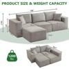 Three Module Block Combination Sofa  Middle ， 3 Soft Pack  Compression  ， - 4 of 4