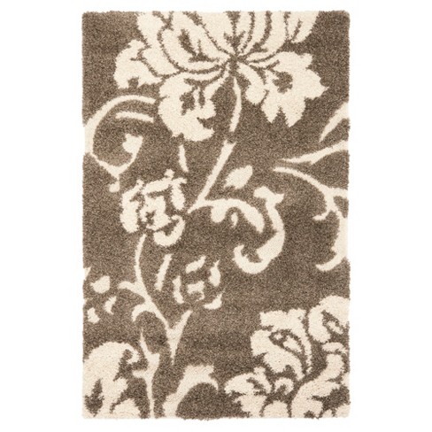 4'x6' Smoke/beige Botanical Loomed Area Rug - Safavieh : Target