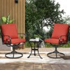 EROMMY Patio Swivel Chair Set Of 2, Outdoor Dining Chairs With Cushions, 360° Swivel Rocker Patio Chairs For Porch, Deck, And Garden - 3 of 4