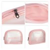 Unique Bargains Portable Semicircle Wash Makeup Bag 1 Pc - 3 of 4