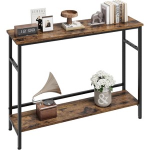 Entryway Table, Console Tables with Storage and Adjustable Shelf, Console Table for Entryway, Living Room, Hallway, Bedroom, Brown - 1 of 4
