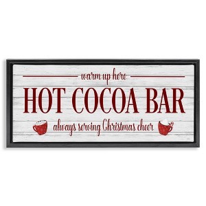 Stupell Industries Hot Cocoa Bar Winter Beverage Floating Frame Canvas Art - 1 of 4