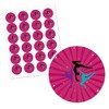 Big Dot of Happiness Tumble, Flip & Twirl - Gymnastics - Birthday Party or Gymnast Party Circle Sticker Labels - 24 Count - 2 of 4