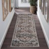 9 x 12 ft Polyester Blue Brown Rectangular Indoor Bedroom Living Room Floral Print Vintage Machine Washable Area Rug - 3 of 4
