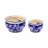 Sagebrook Home 2pc Chinoisere Ceramic Indoor Outdoor Planter Pots Blue/White: Hand-Painted, Rust-Resistant, No Assembly Required - 3 of 4
