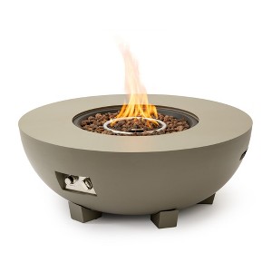 Mondawe 36 Inch Grey Round Iron Fire Pit Table,Adjustable Flame Multi Functional Tabl - 1 of 4